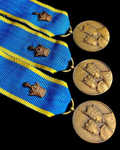 مدال شب تاج گذاری بانکی ضرب فرانسه بیادبود تاجگذاری بان