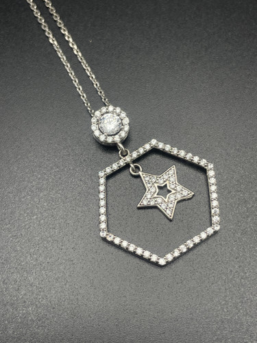 اویز و گردنبند زنانه نقره اب رادیوم